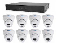 Kamerový set 1x AVTECH NVR AVH2109AX a 8x 5MPX IP Dome kamera AVTECH DGM5206SVAT 