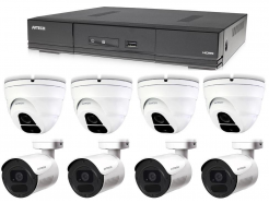 Kamerový set 1x AVTECH DVR DGD1009AV, 4x 5MPX Dome kamera AVTECH DGC5205TSE a 4x 5MPX Bullet kamera AVTECH DGC5105TS 